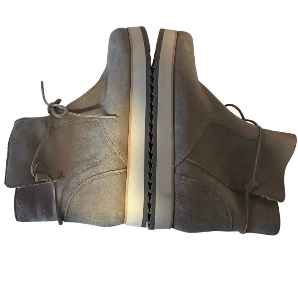 Merrell Women’s Juno Bluff‎ Polar Waterproof Snow Boots Size 10 Gray Tan Suede